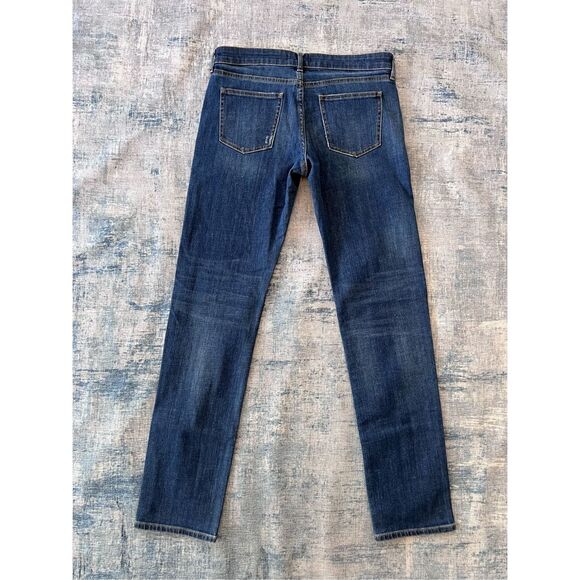 Uniqlo Blue Distressed Slim Fit Tapered Leg Denim Jeans Size 27 x 33 - Picture 2 of 6